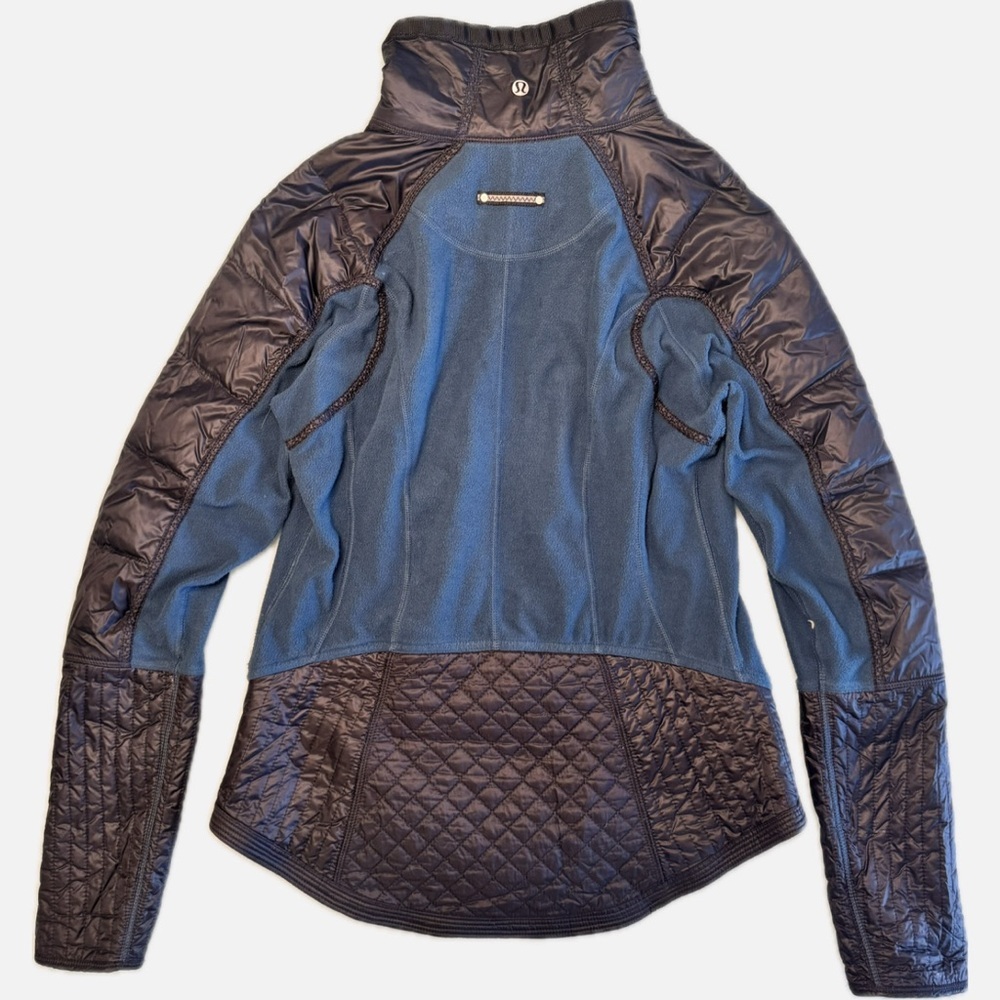 Lululemon Down For A Run Hybrid Jacket - Black/Blue - Goose Down & Fleece - S - Picture 5 of 7